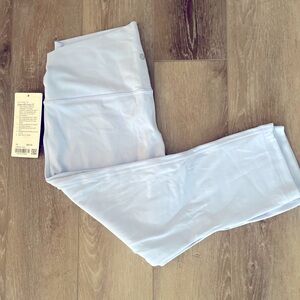 Lululemon size 14. NWT! Align super soft high rise crop 21” ice blue.